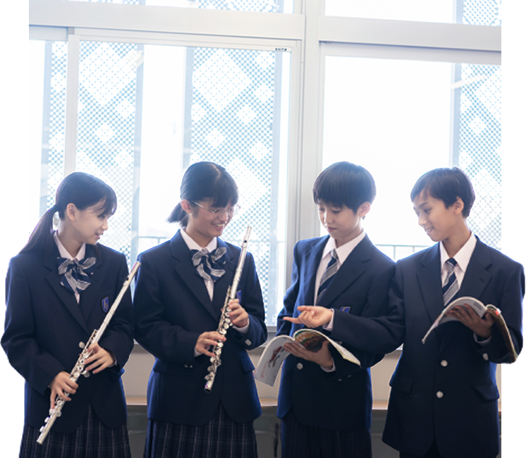 吹奏楽部の生徒たち